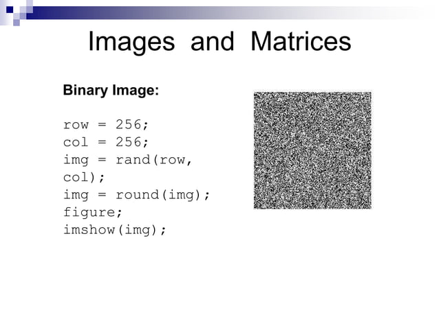 MATLAB & Image Processing | PPTX