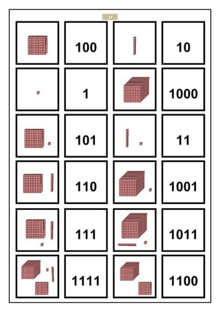 12
100 10
1 1000
101 11
110 1001
111 1011
1111 1100
 