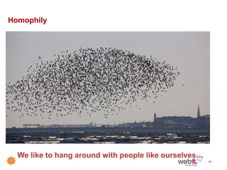 Homophily




  We like to hang around with people like ourselves…
                                                       29
 