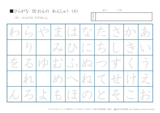 Japanese Alphabet Writing System