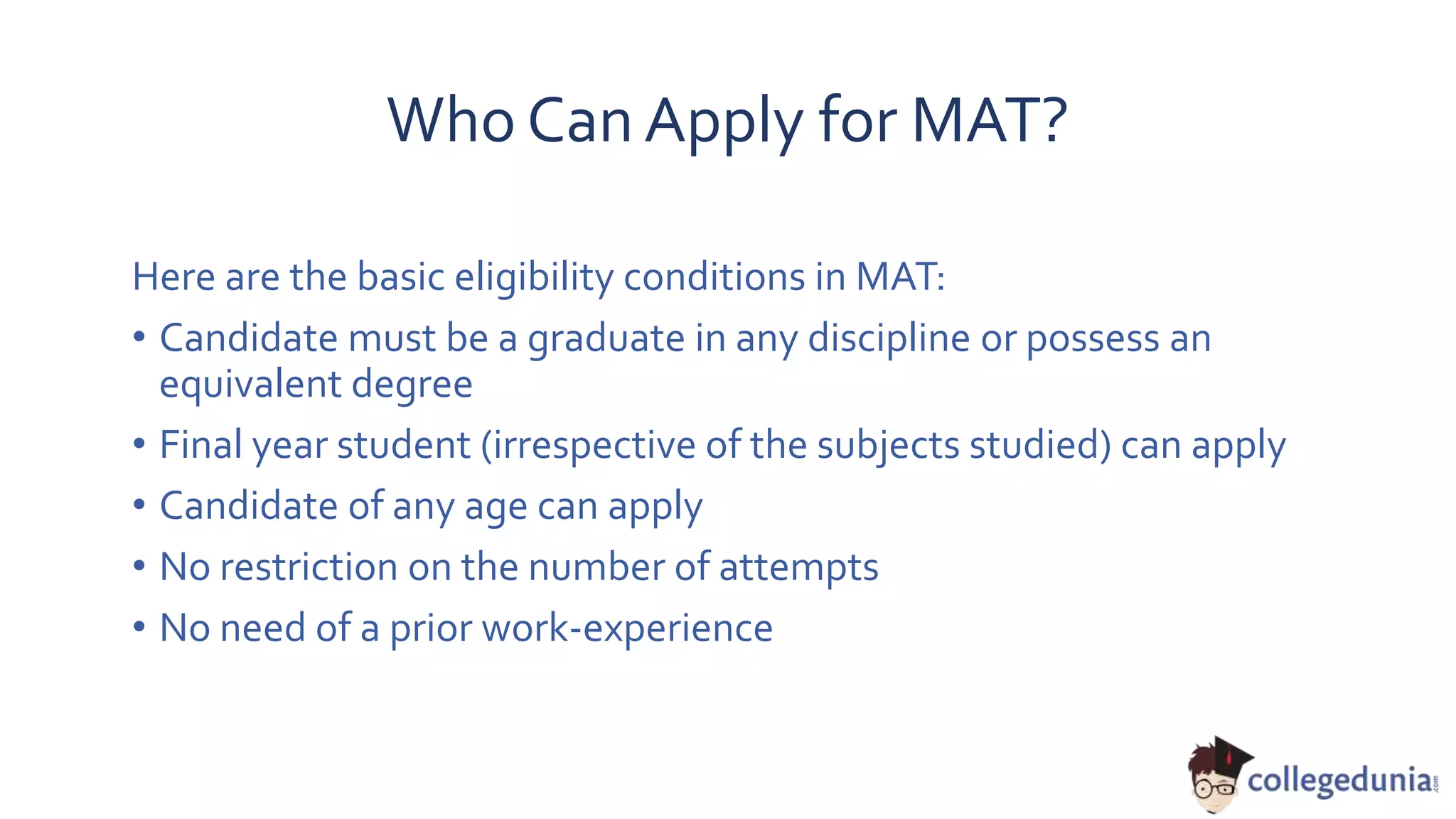 Management Aptitude Test (MAT 2017) | PPTX