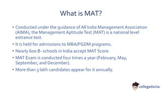Management Aptitude Test (MAT 2017) | PPTX