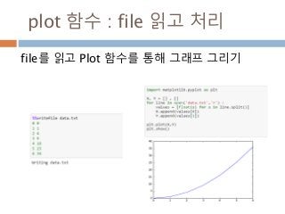 plot 함수 : file 읽고 처리
file를 읽고 Plot 함수를 통해 그래프 그리기
 