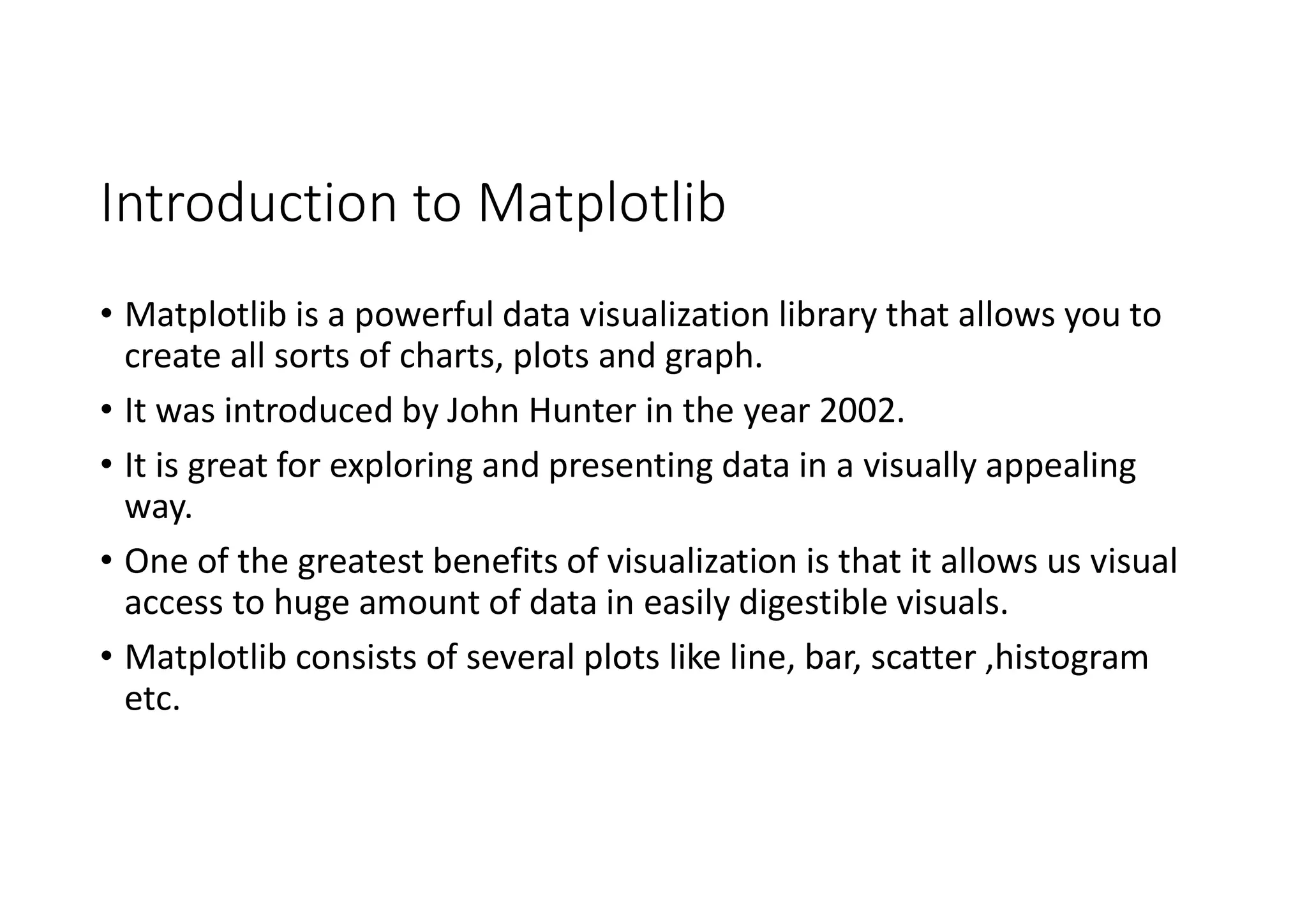 matplotlib fully explained in detail with examples | PPT
