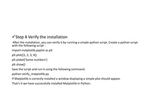 matplotlib fully explained in detail with examples | PPT
