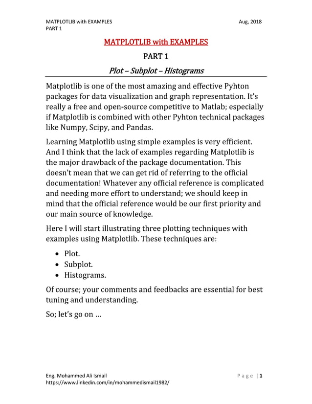 Simplifying Matplotlib by examples | PDF | Technology & Computing