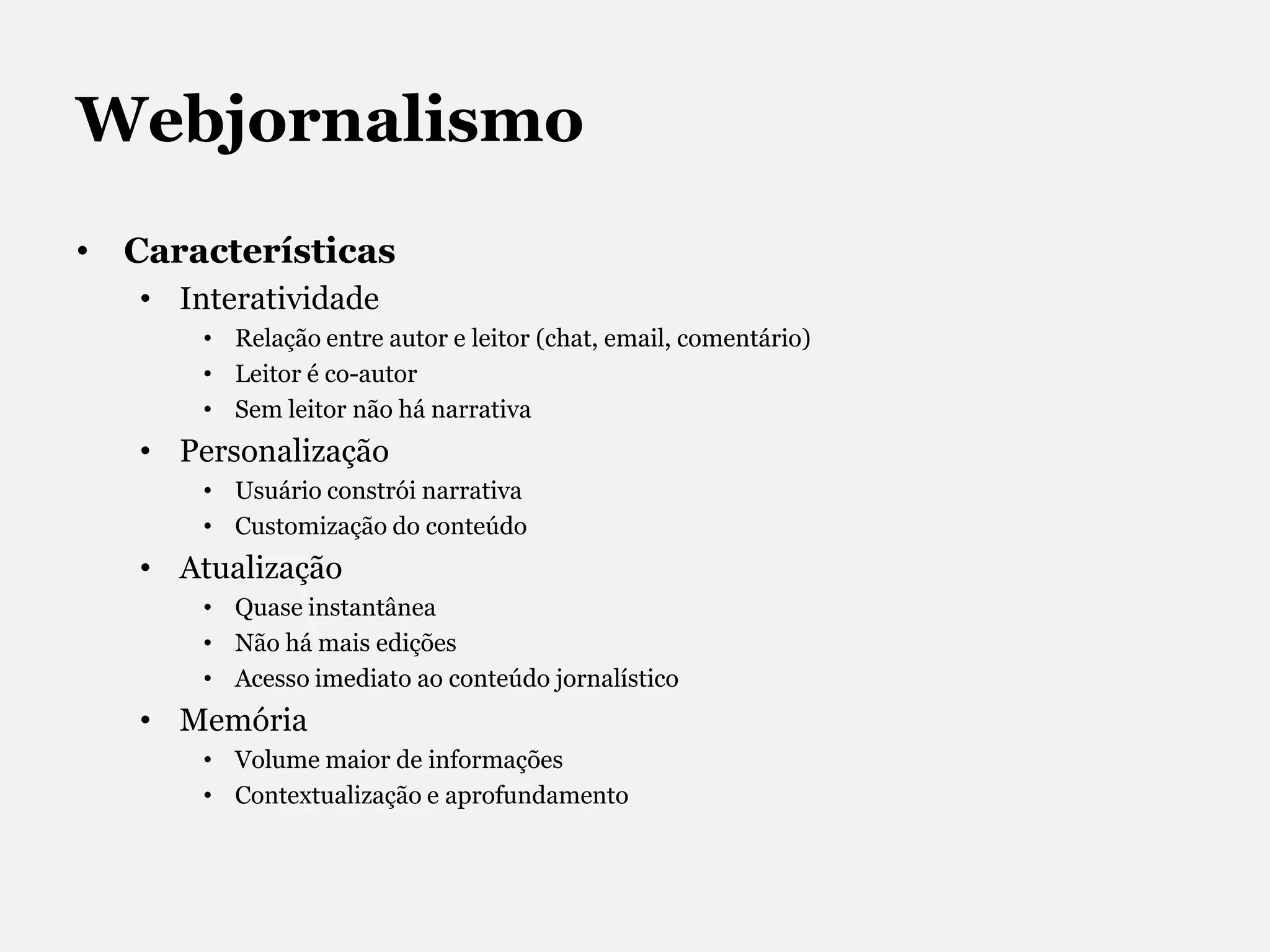 Pouca atualização2ª faseMetáfora