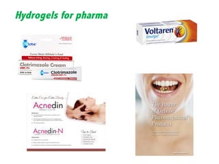 Hydrogels for pharma
 