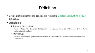 Matrice bcg [Boston Consulting Group] | PPTX