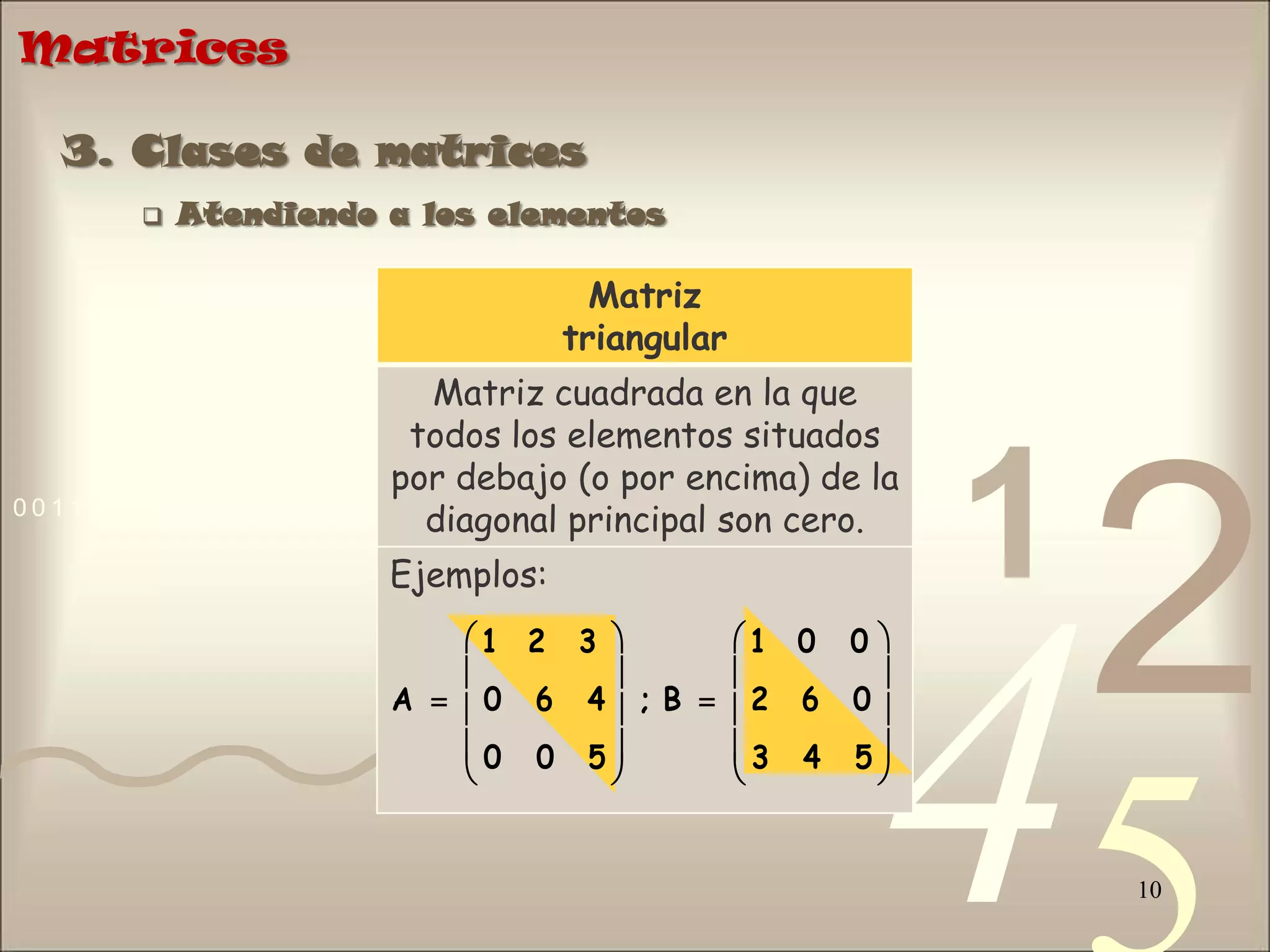 Matrices133. Operaciones con matrices Suma y diferencia de matrices Ejemplo 1
