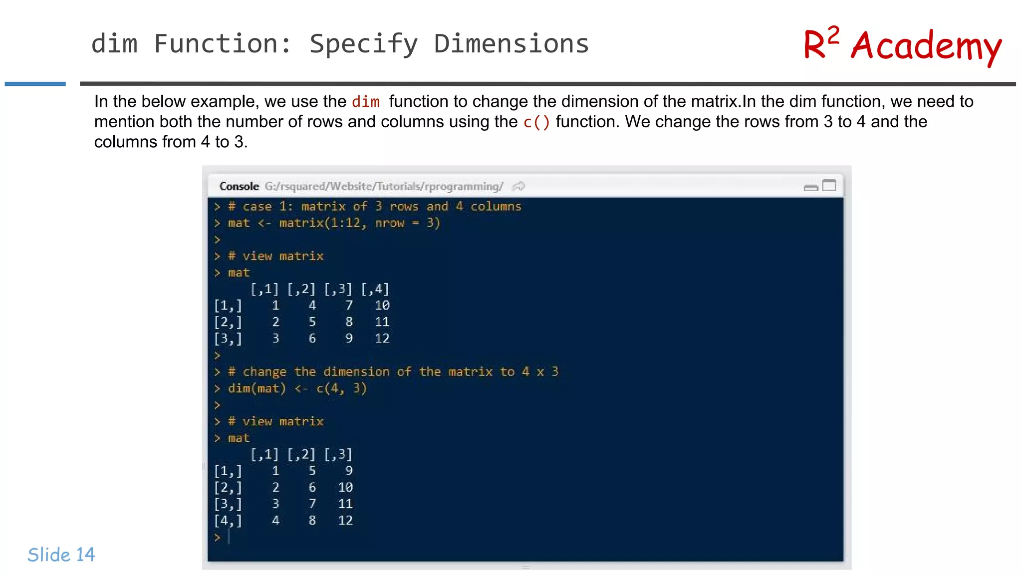 R Programming: Introduction to Matrices | PDF
