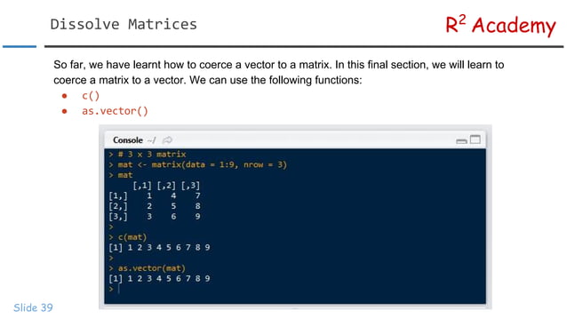 R Programming: Introduction to Matrices | PDF