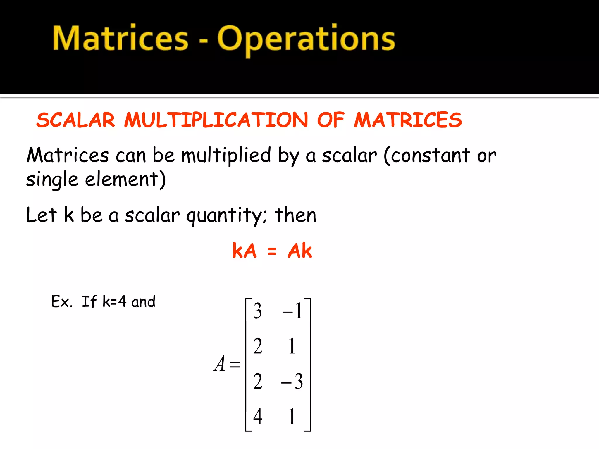 Matrices | PPTX