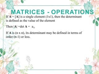 MATRICES CSEC MATHEMATICS SECTION TWO .. | PPTX