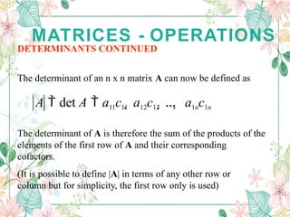 MATRICES CSEC MATHEMATICS SECTION TWO .. | PPTX