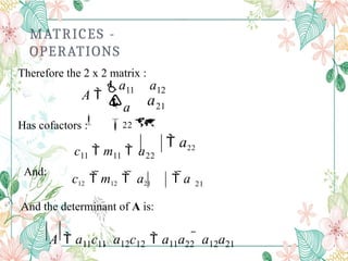 MATRICES CSEC MATHEMATICS SECTION TWO .. | PPTX
