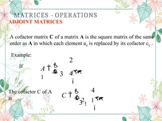 MATRICES CSEC MATHEMATICS SECTION TWO .. | PPTX