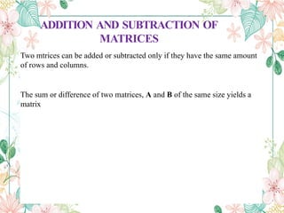 MATRICES CSEC MATHEMATICS SECTION TWO .. | PPTX