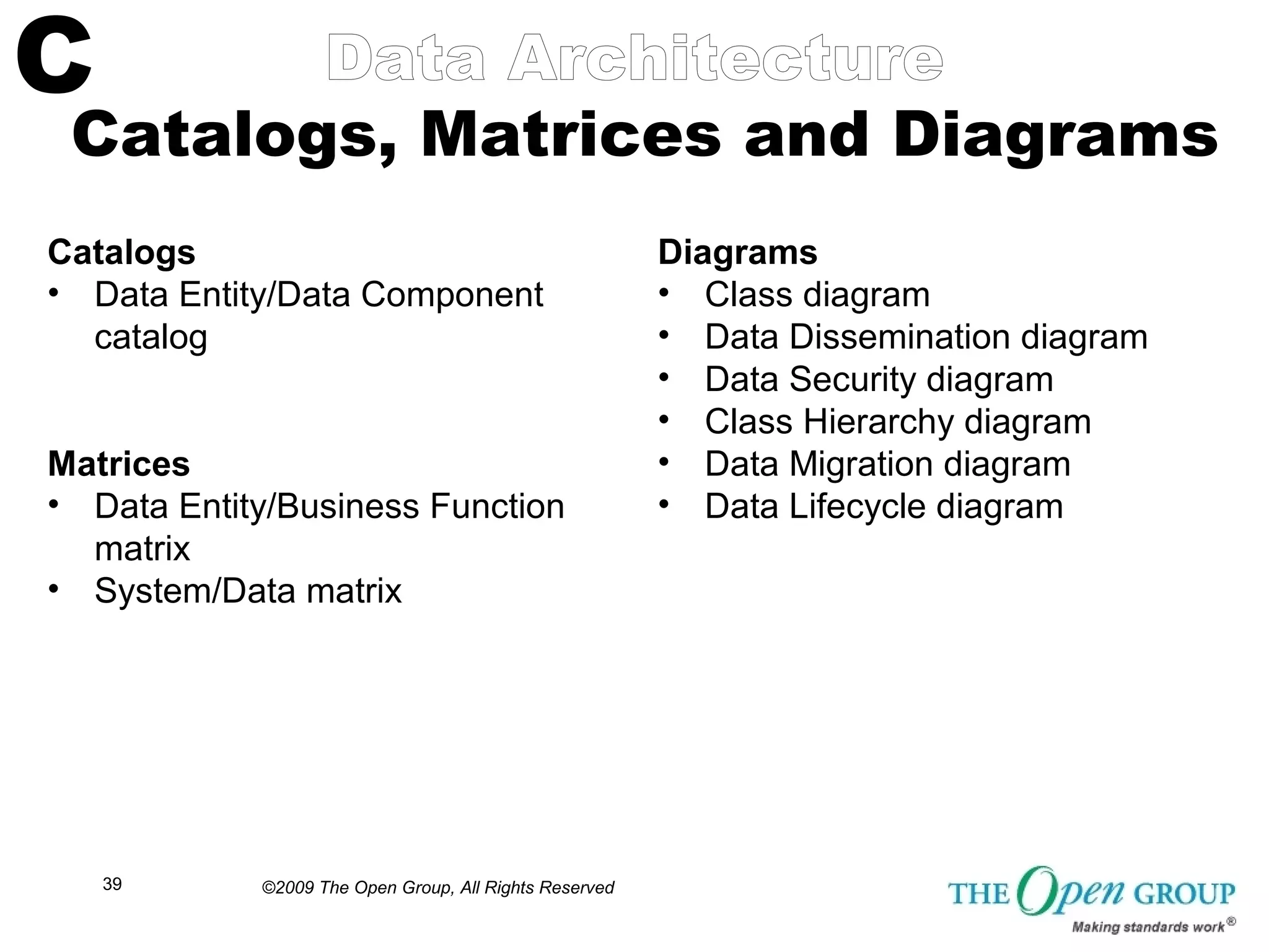 TOGAF Sample Matrices, Catalogs and Diagrams from the Open Group | PDF