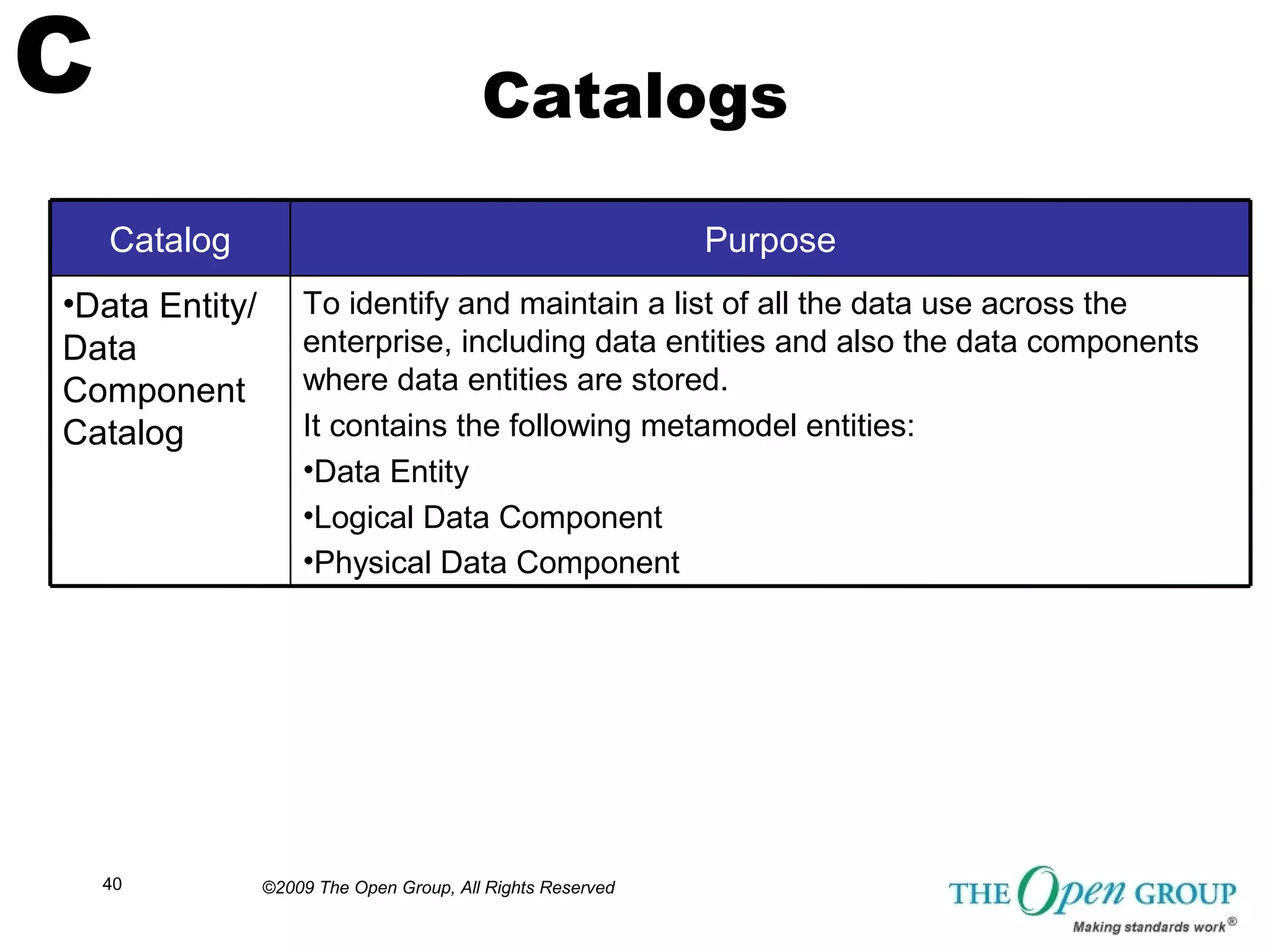 TOGAF Sample Matrices, Catalogs and Diagrams from the Open Group | PDF