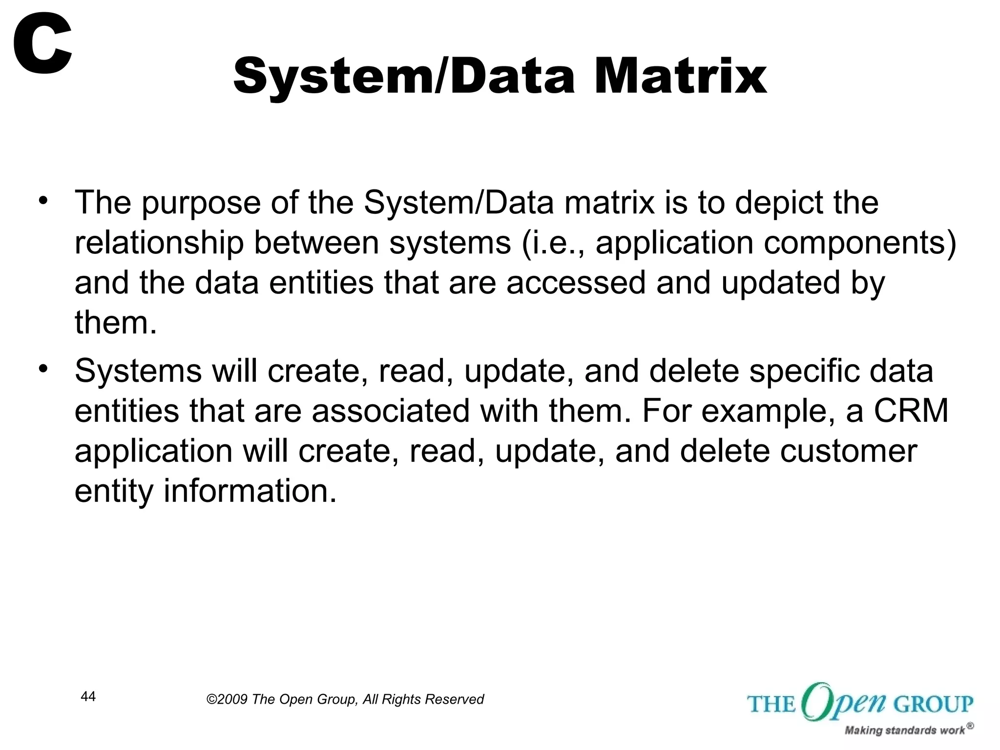 TOGAF Sample Matrices, Catalogs and Diagrams from the Open Group | PDF
