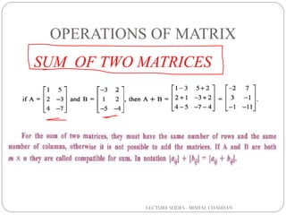 MATRICES CLASS XII MODULE 1 | PDF
