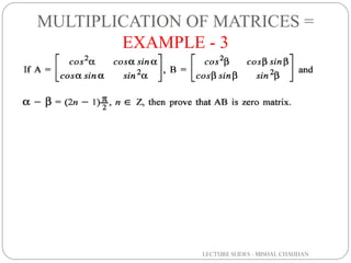 MATRICES CLASS XII MODULE 2 | PDF