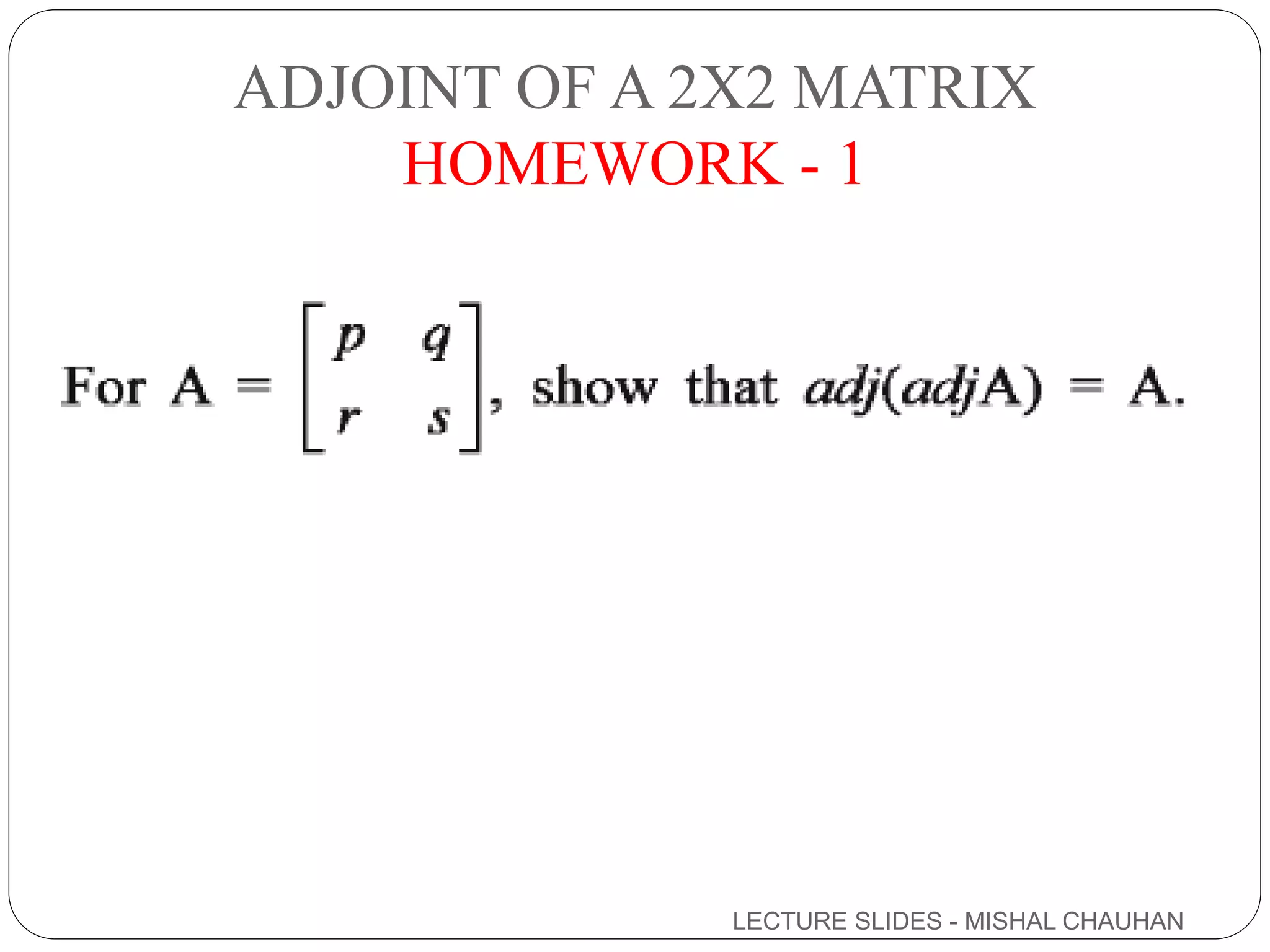 MATRICES CLASS XII MODULE 3 | PPTX
