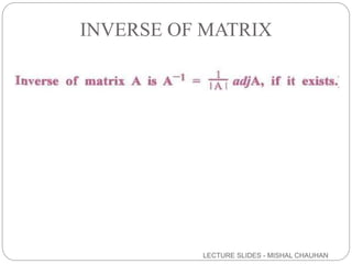 MATRICES CLASS XII MODULE 3 | PPTX