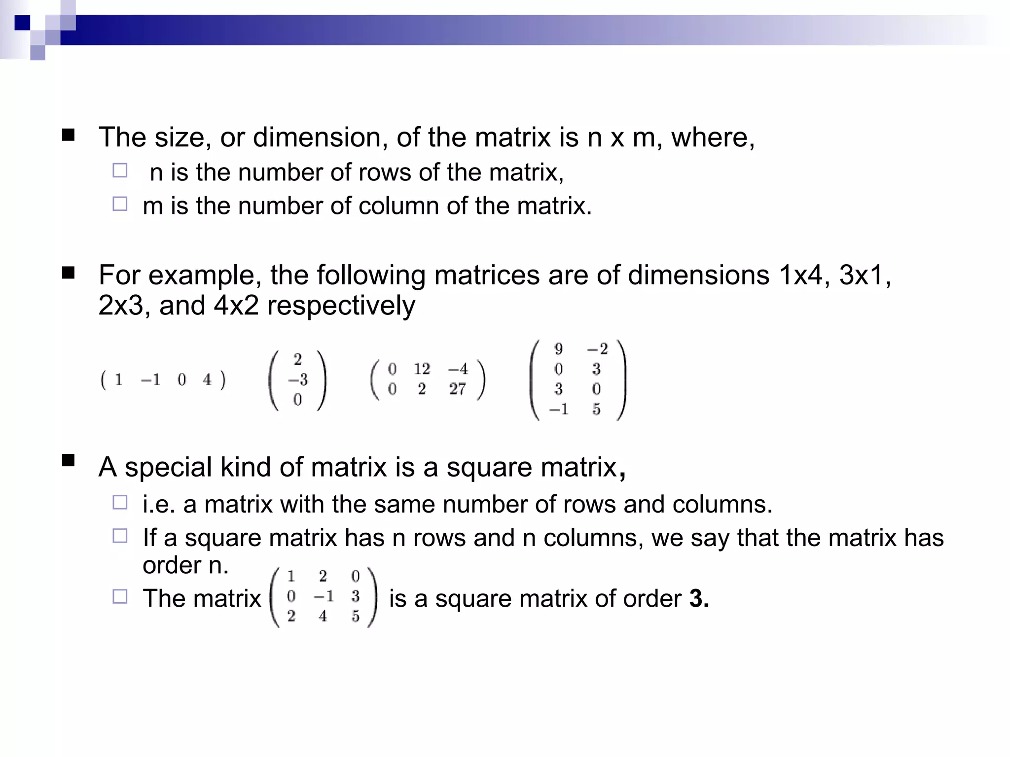 Matrices And Application Of Matrices | PPT