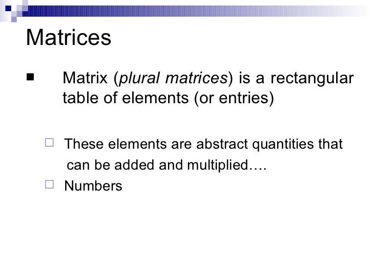 Matrices And Application Of Matrices