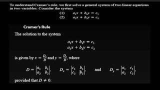Cramer’s rule
 