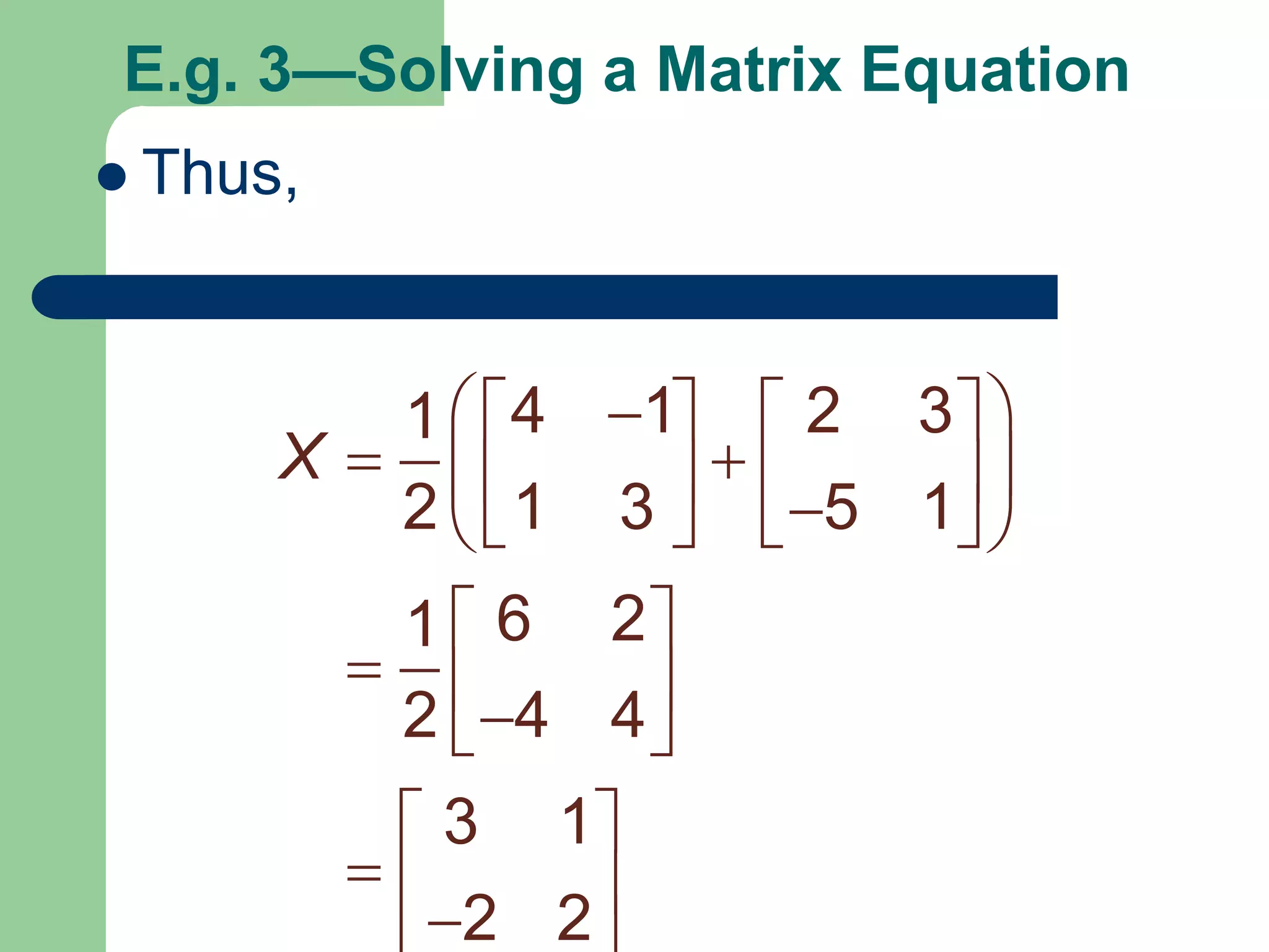 matrices basic operation.ppt | Physics | Science