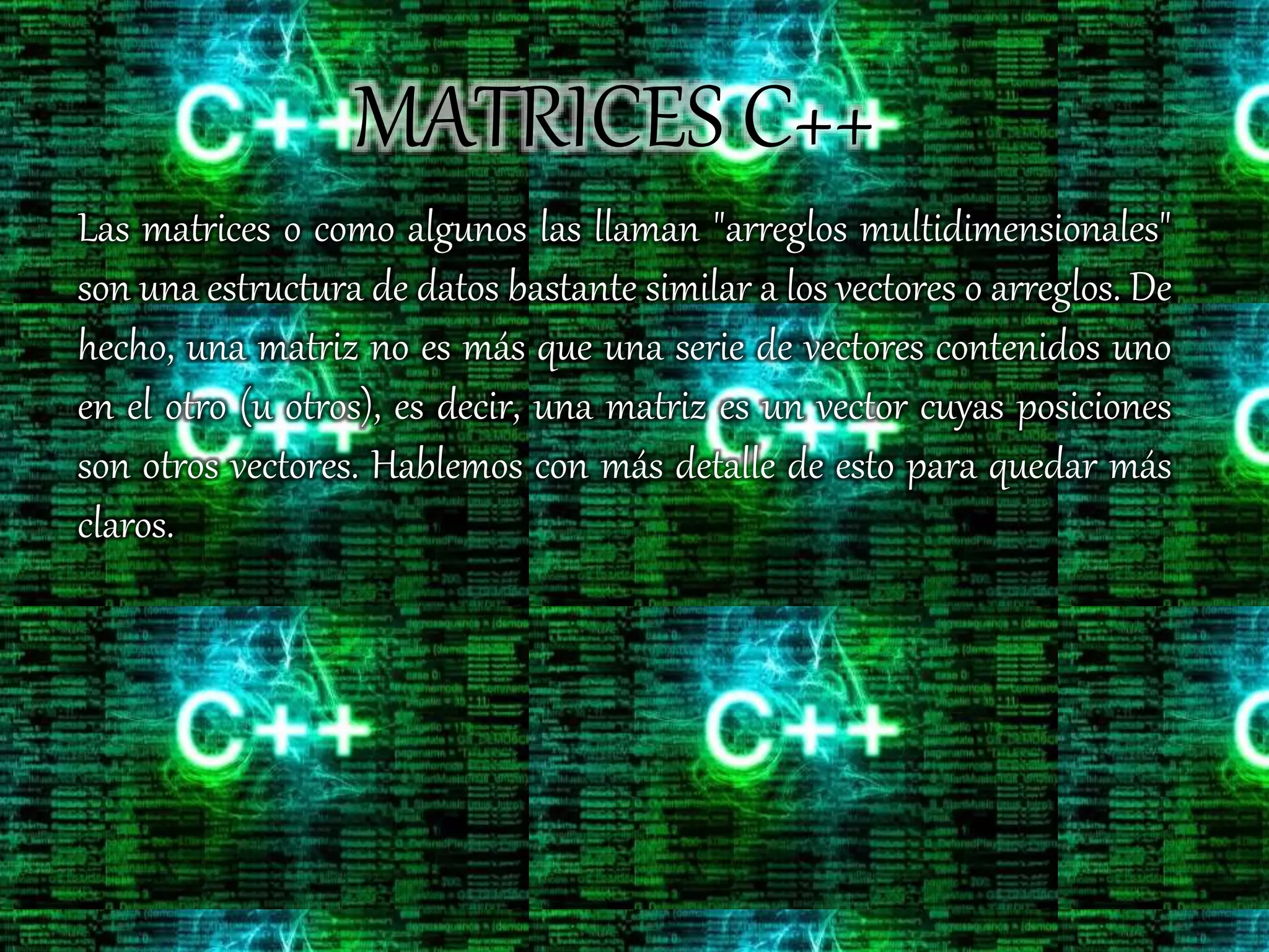 Matrices c++ | PPT