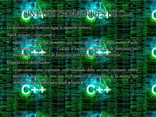 Matrices c++ | PPTX