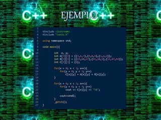 Matrices c++ | PPTX