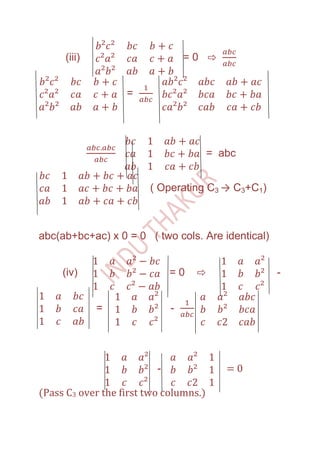 Matrices Determinants