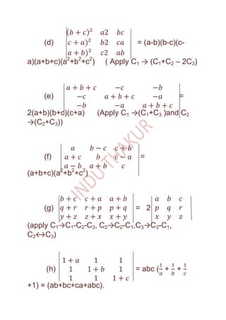 Matrices Determinants