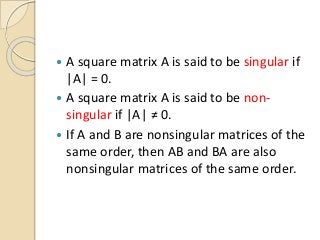 Matrices and Determinants | PPTX