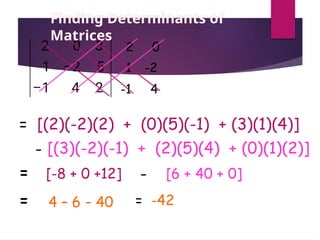 Matrices & Determinants PPT , THIS INCLUDE HOW TO SOLVE MATRIX AND ...