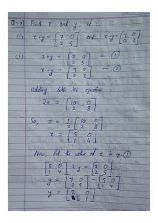 Matrices ex 3.2 [solved] ncert class 12th | PDF