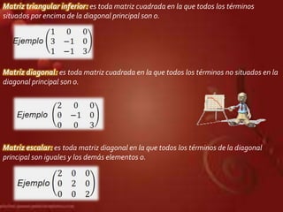 Matriz Diagonal Inferior Matrices matemáticas | PPTX