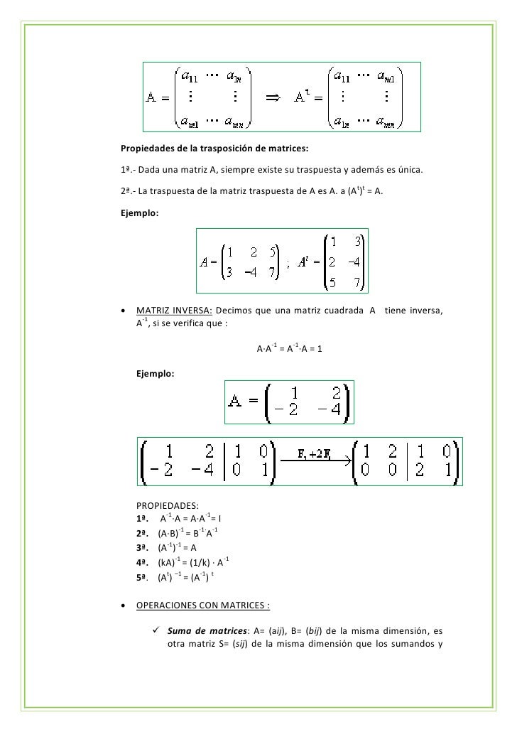Matrices pdf