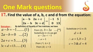 Matrices Questions & Answers | PDF