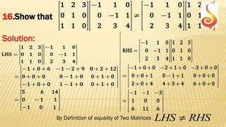 Matrices Questions & Answers | PDF