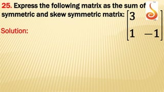 Matrices Questions & Answers | PDF