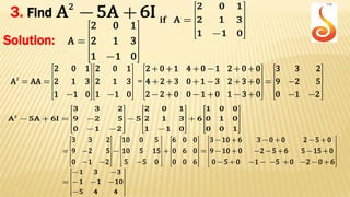 Matrices Questions & Answers | PDF
