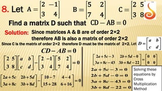 Matrices Questions & Answers | PDF