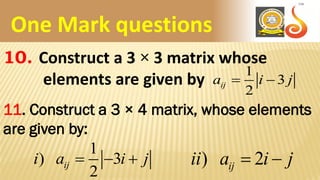 Matrices Questions & Answers | PDF