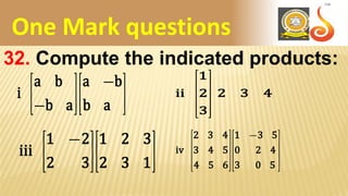 Matrices Questions & Answers | PDF